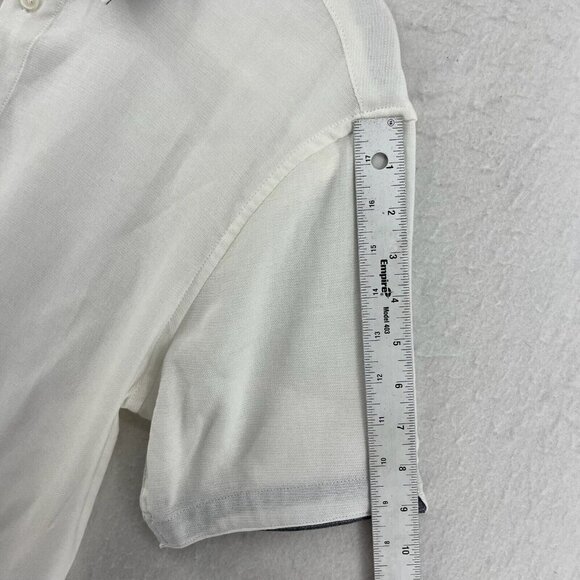 Fundamental Coast Los Angeles Shirt Mens M White Button Up Short Sleeves Woven - Picture 4 of 13